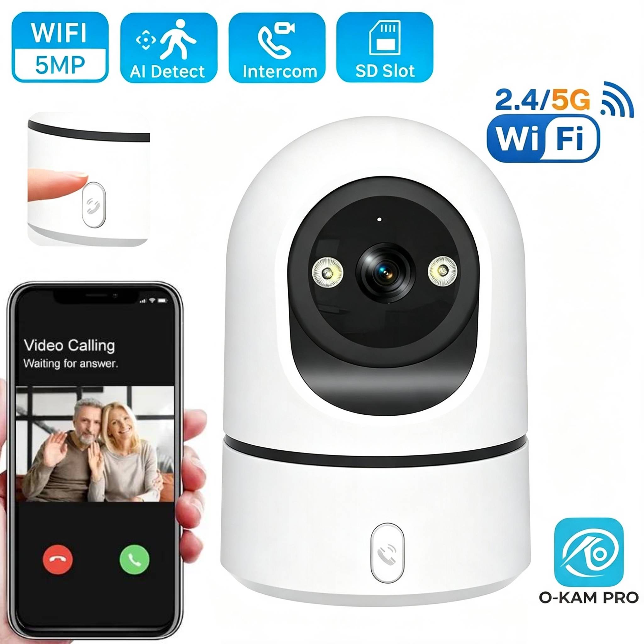 Eufy Camera E220 - กล้องวงจรปิดสำหรับดูแลเด็กในบ้าน รองรับ WiFi 2.4G/5G | โทรแบบสัมผัสเดียว