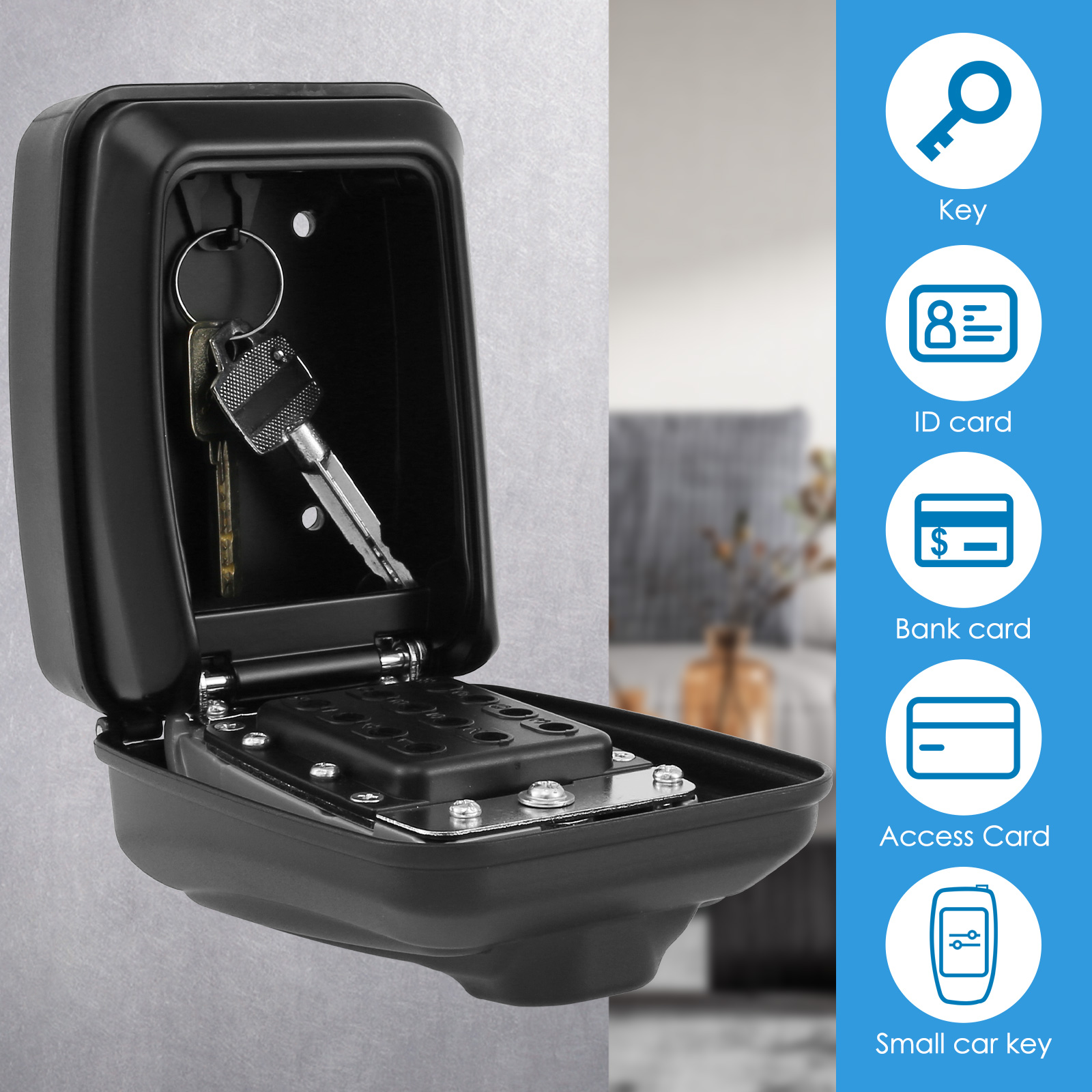 กล่องล็อคกุญแจ Wall-Mount Secr - Home Security Items บทวิจารณ์และราคา