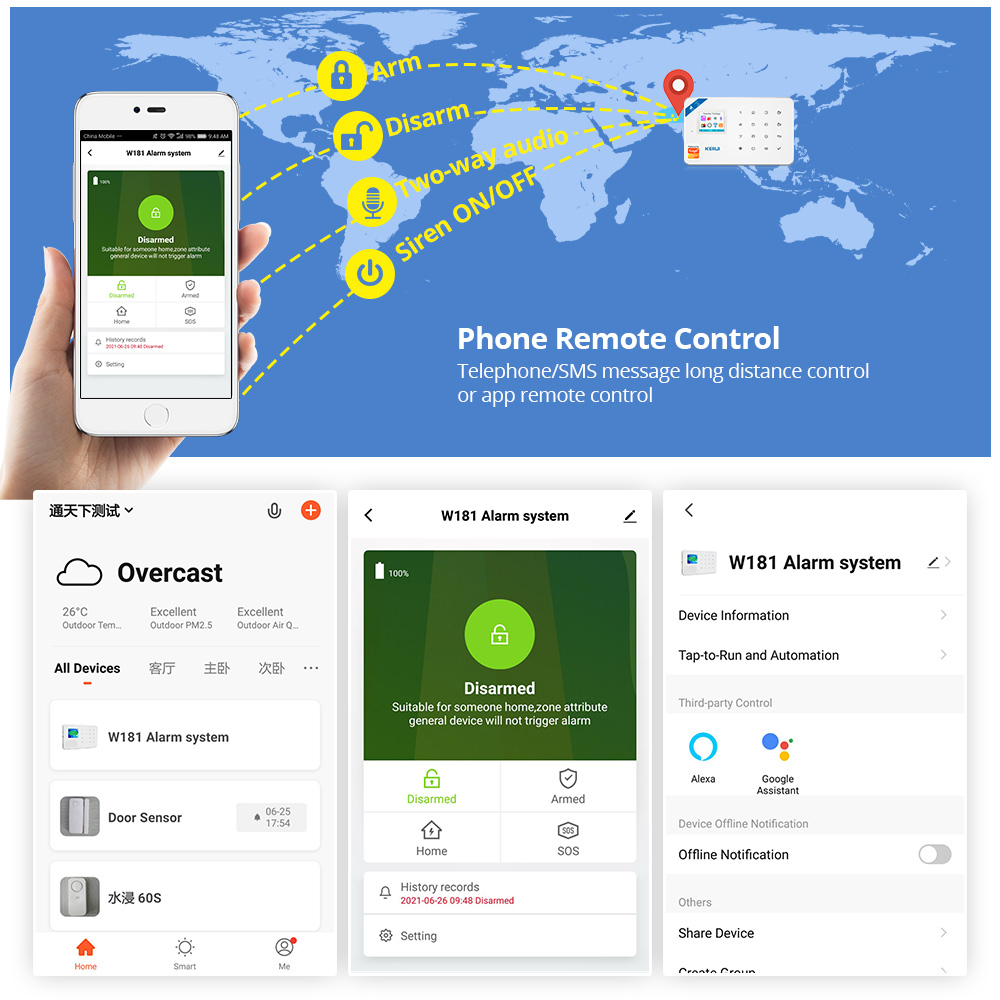 KERUI Security Alarm System ชุ - Sim Gsm Alarm บทวิจารณ์และราคา
